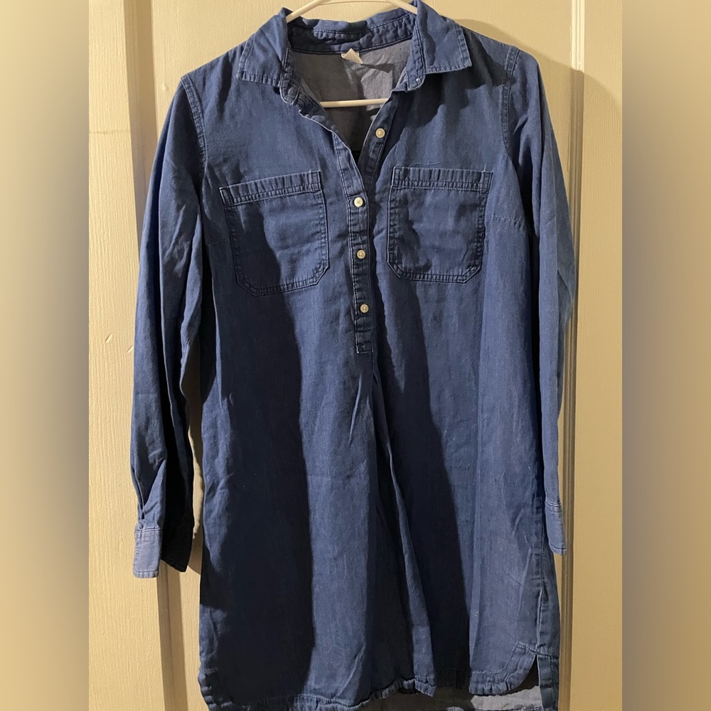 Old navy blue Jean shirt dress